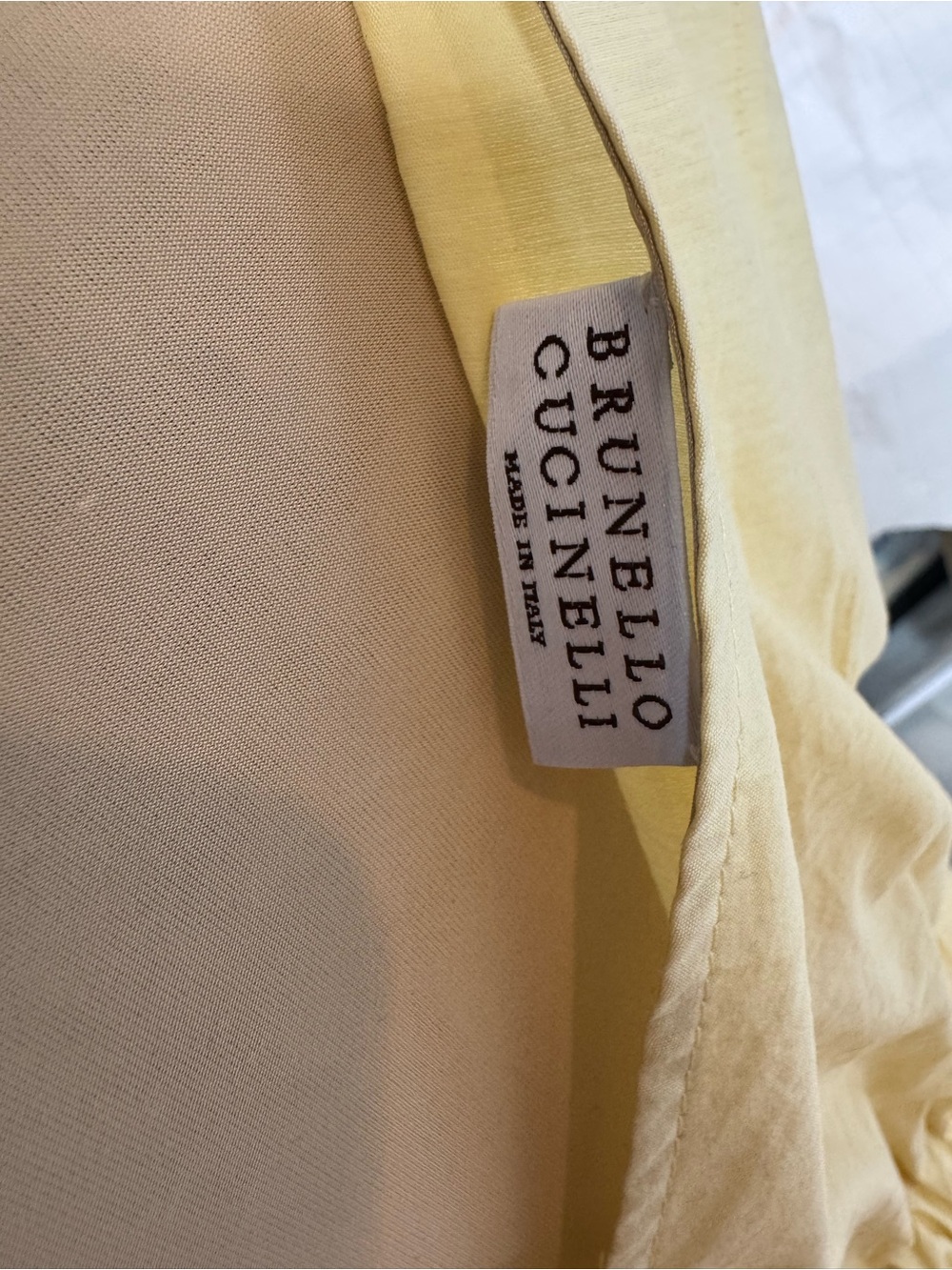 Brunello Cucinelli Pale Yellow V-Neck Sleeveless Maxi Dress - Picture 8 of 8